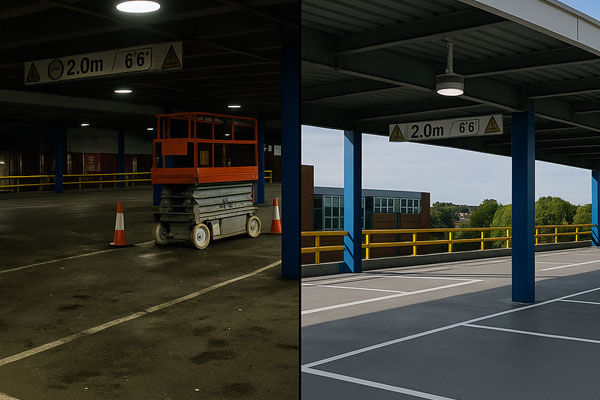 Car park cleaning in Kidwelly with safe methods and trained teams