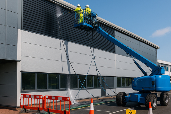 Before and after building cleaning in Mitcham