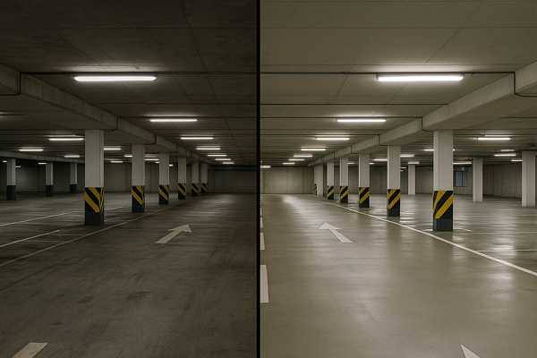 Clean and safe car park surfaces in Deal after jet washing and gum removal