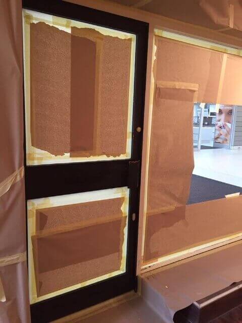 commercial window frame painting