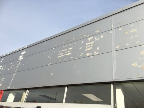 on-site cladding paint spraying